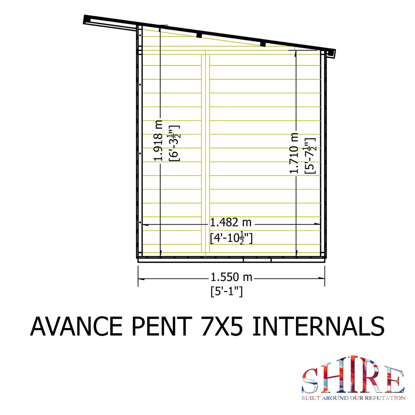 Shire 7x5 Avance Pent Summerhouse AVAP0705DSL-1AA