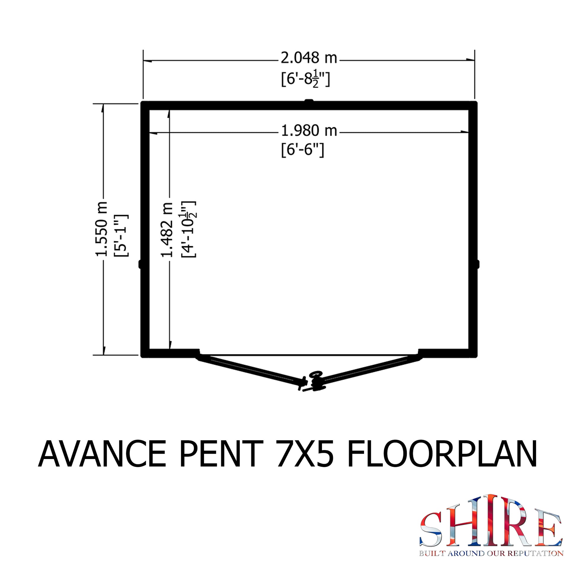Shire 7x5 Avance Pent Summerhouse AVAP0705DSL-1AA