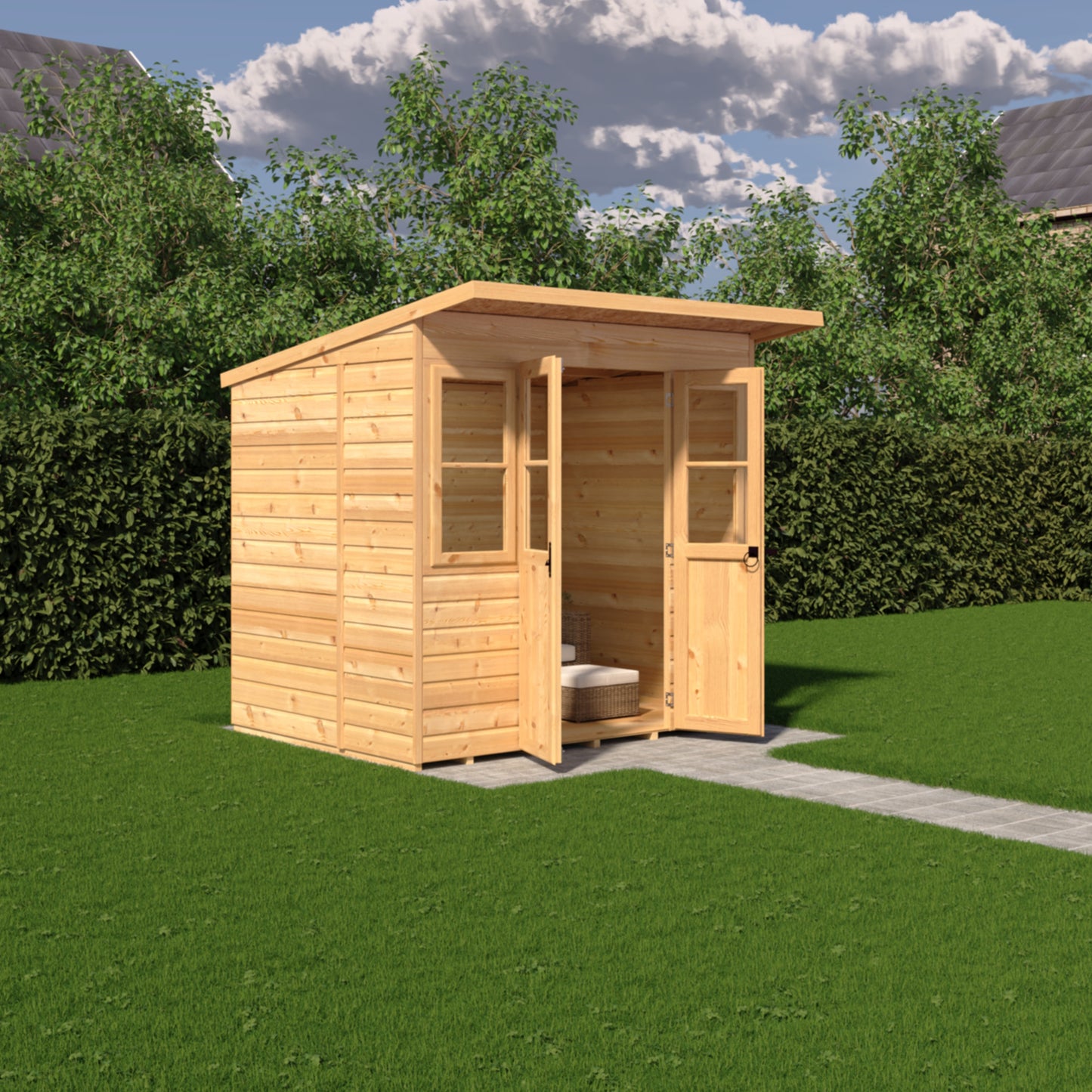 Shire 7x5 Haddon Pent Summerhouse HADP0705DSL-1AA