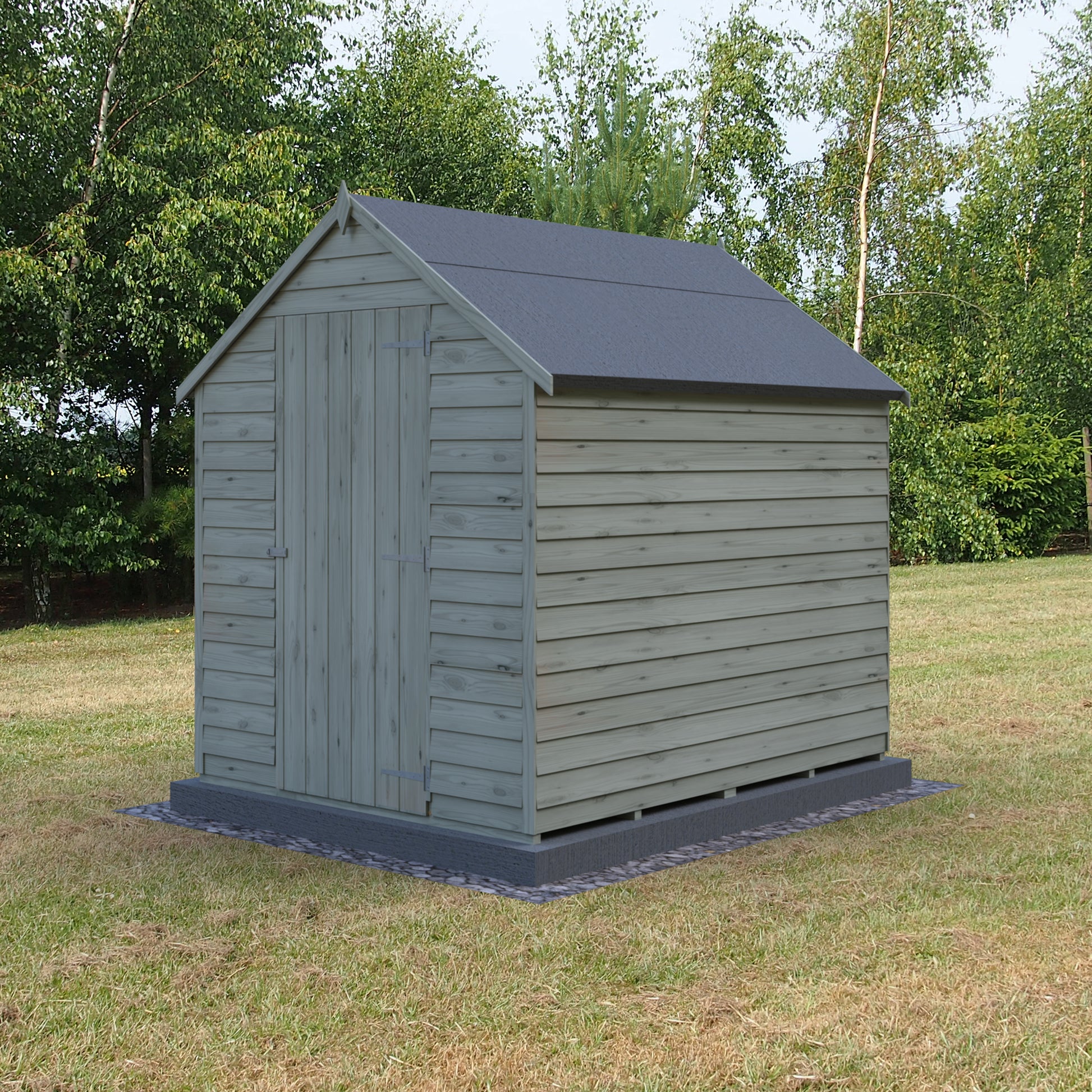 Shire 7x5 Single Door Overlap Pressure Treated Shed OVSV0705POL-1AA