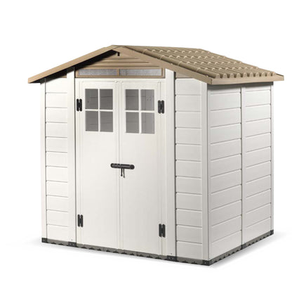 Shire 7x5 Tuscany Evo 200 Double Door Plastic Shed TEVO2002PVC-1AA