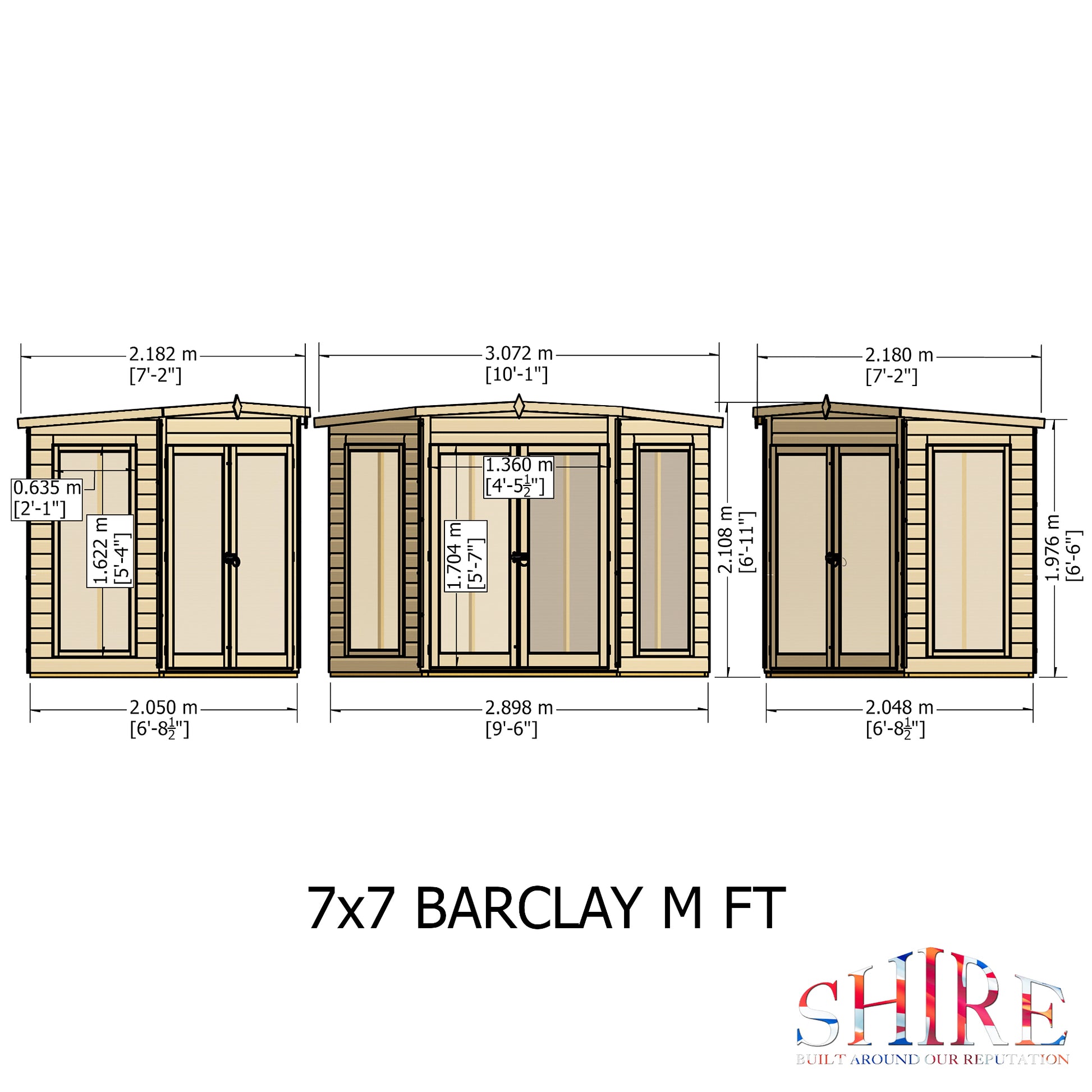 Shire 7x7 Barclay Summerhouse BARC0707DSL-1AA