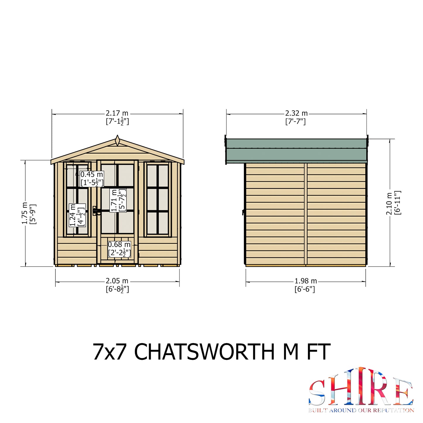 Shire 7x7 Chatsworth Summerhouse CHAT0707DSL-1AA