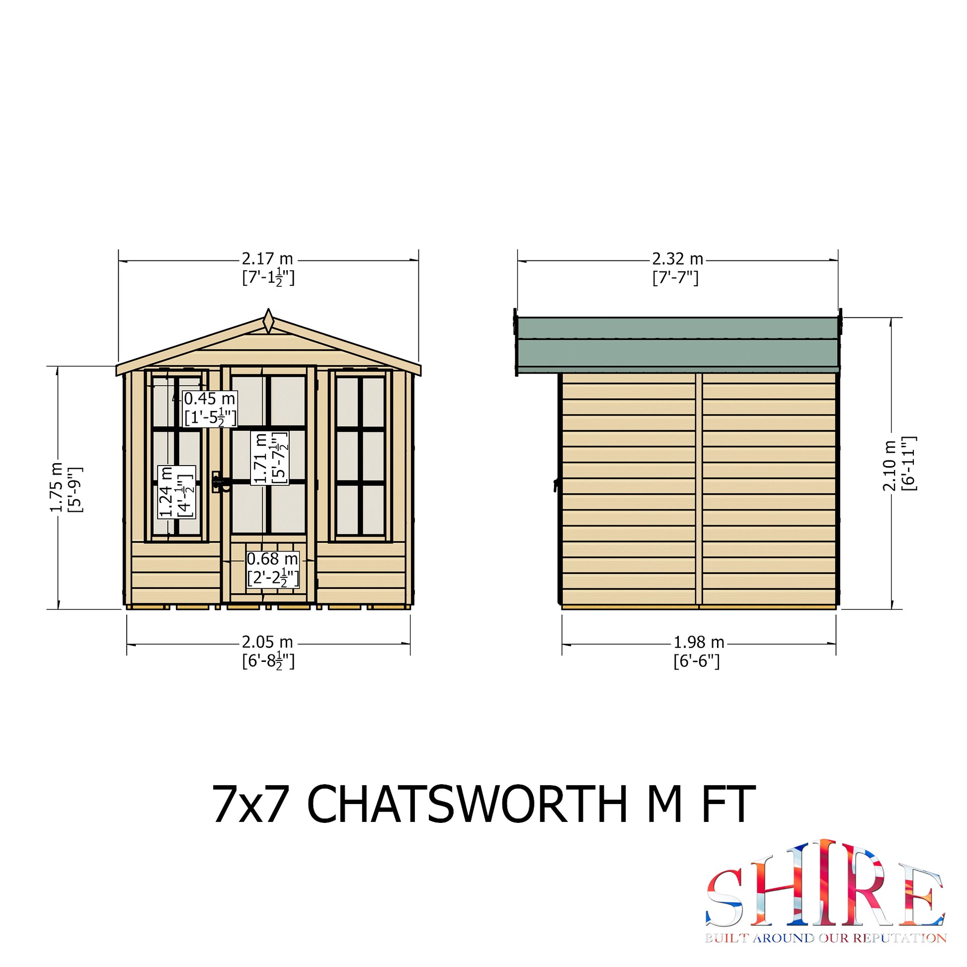 Shire 7x7 Chatsworth Summerhouse CHAT0707DSL-1AA