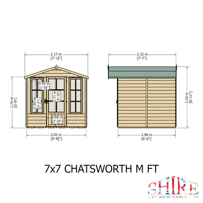 Shire 7x7 Chatsworth Summerhouse CHAT0707DSL-1AA