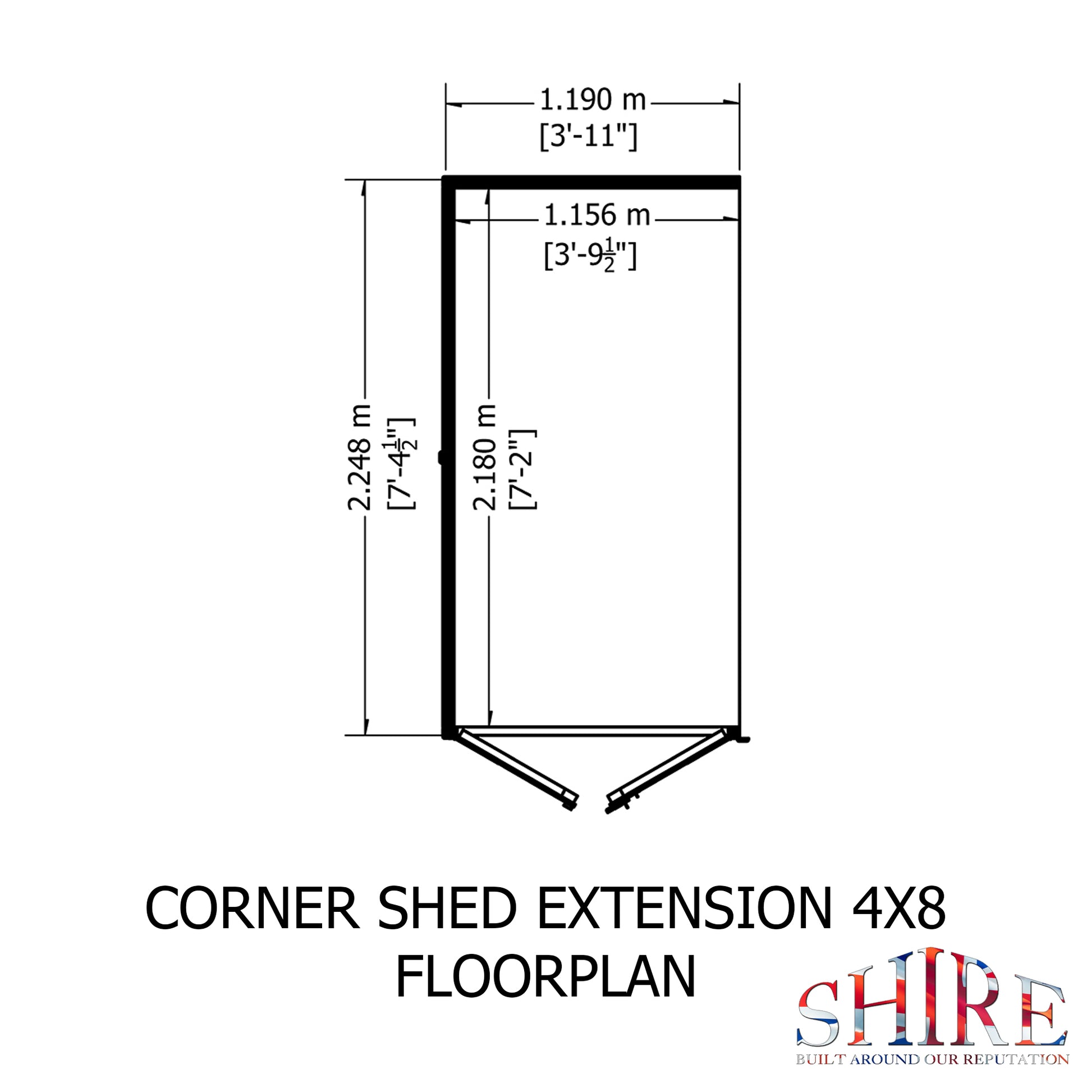 Shire 8x12 Barclay Corner Summerhouse BARC0812DSL-1AA