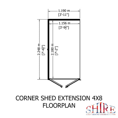 Shire 8x12 Barclay Corner Summerhouse BARC0812DSL-1AA