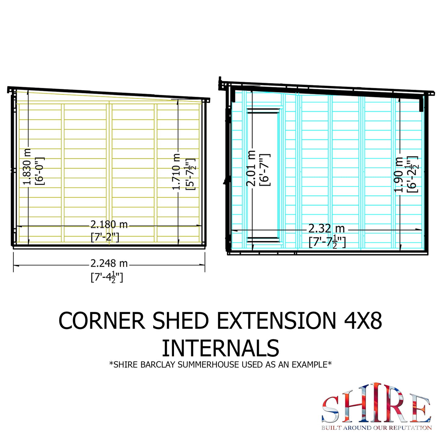 Shire 8x12 Barclay Corner Summerhouse BARC0812DSL-1AA