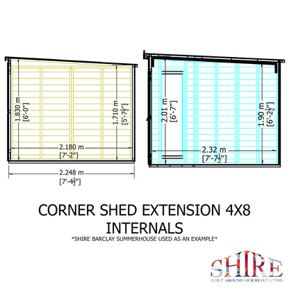 Shire 8x12 Barclay Corner Summerhouse BARC0812DSL-1AA