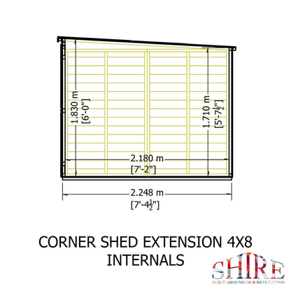 Shire 8x12 Barclay Corner Summerhouse BARC0812DSL-1AA