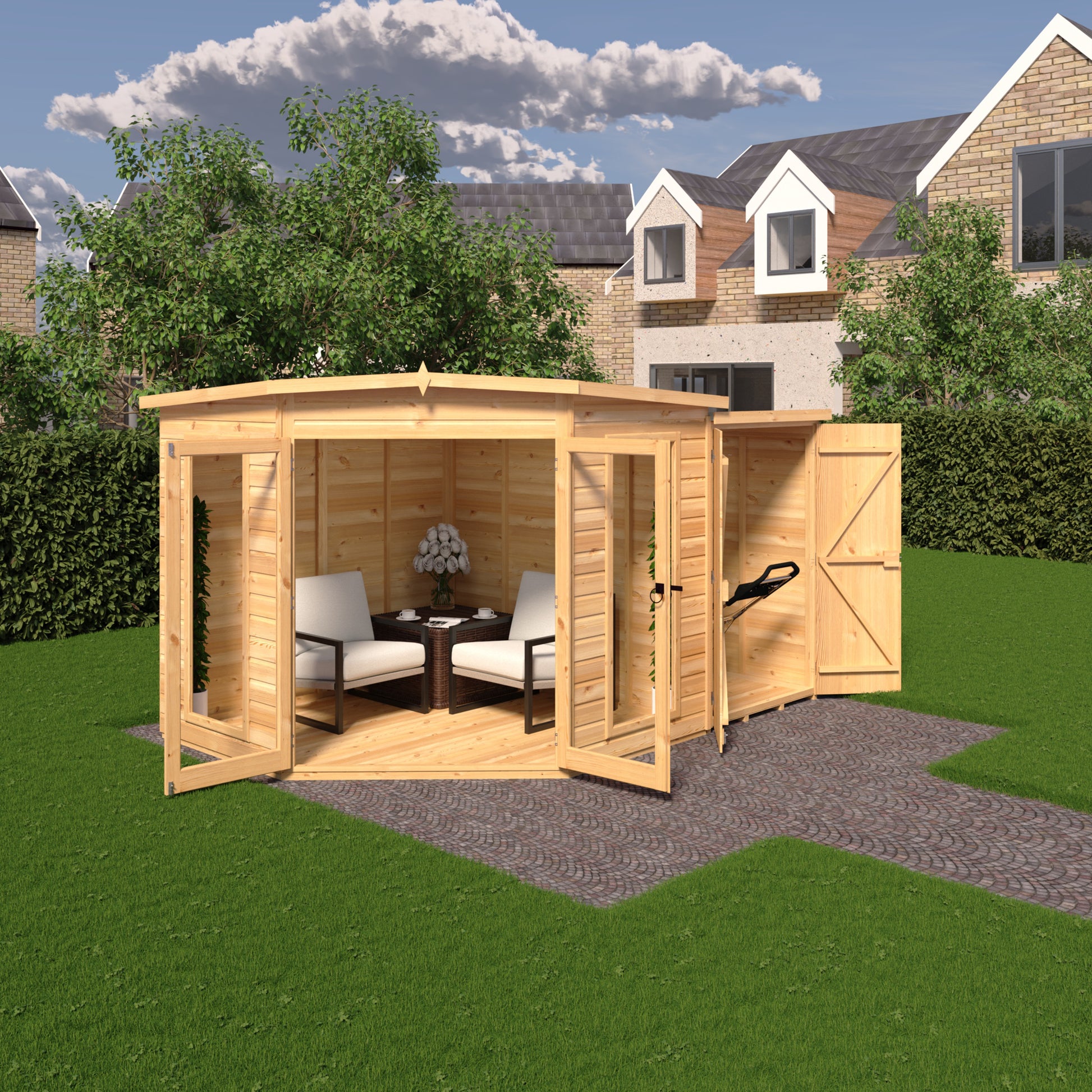 Shire 8x12 Barclay Corner Summerhouse BARC0812DSL-1AA