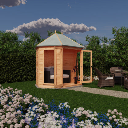 Shire 8x6 Buttermere Summerhouse Hexagonal BUTT0807DSL-1AA