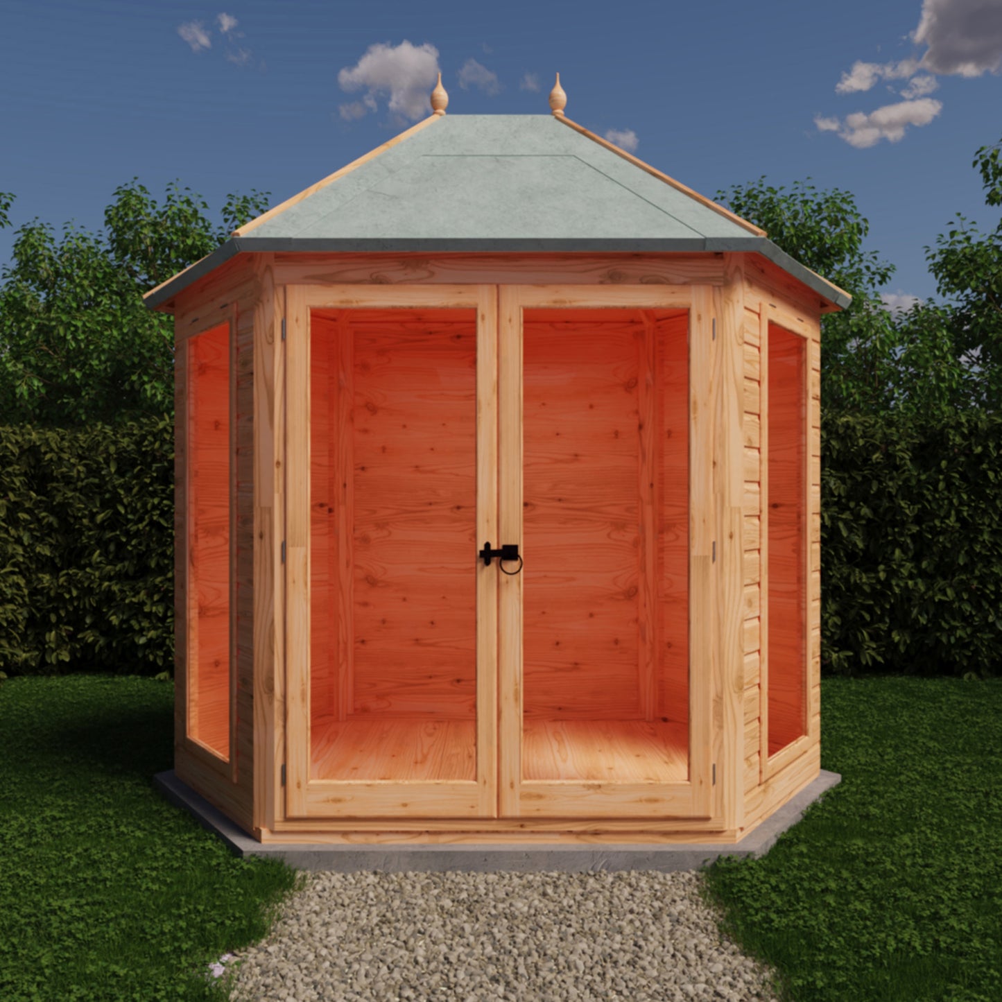 Shire 8x6 Buttermere Summerhouse Hexagonal BUTT0807DSL-1AA