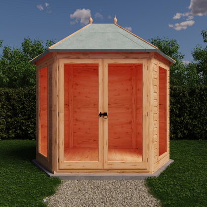 Shire 8x6 Buttermere Summerhouse Hexagonal BUTT0807DSL-1AA
