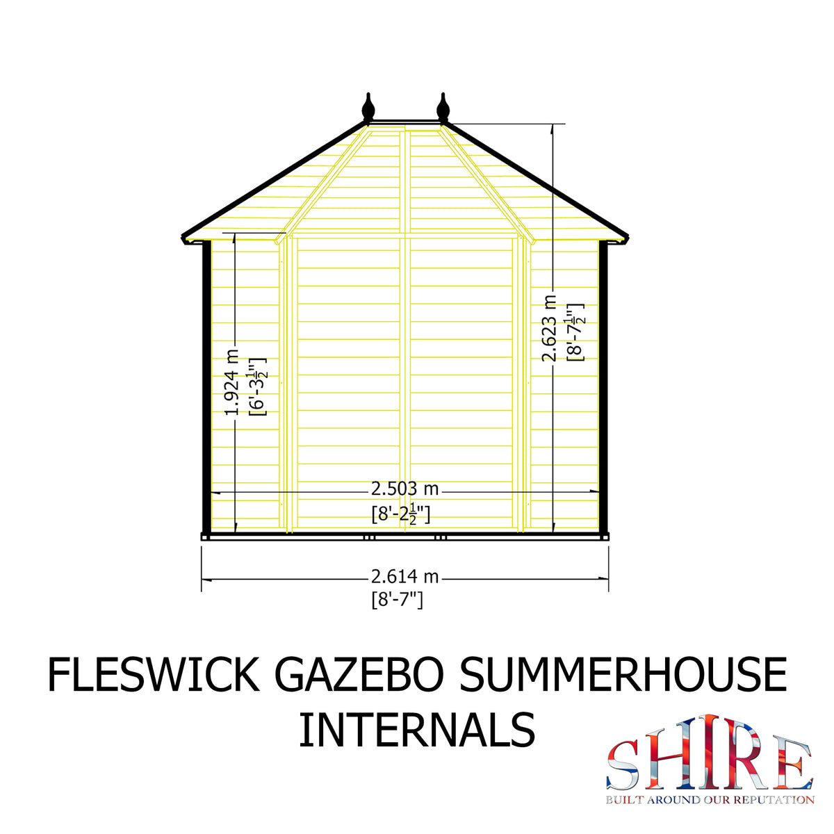 Shire 8x6 Fleswick Summerhouse FLES0807DSL-1AA