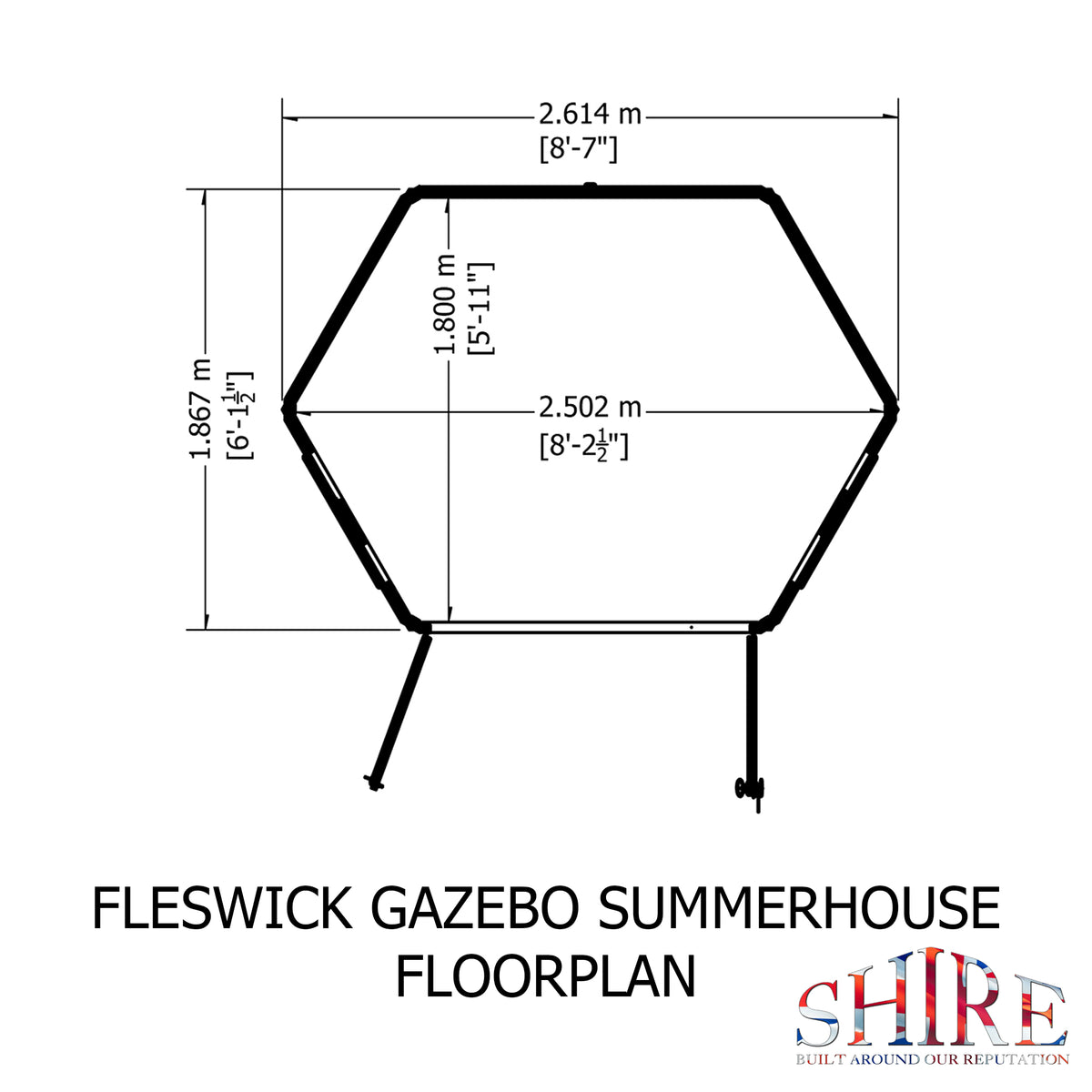 Shire 8x6 Fleswick Summerhouse FLES0807DSL-1AA