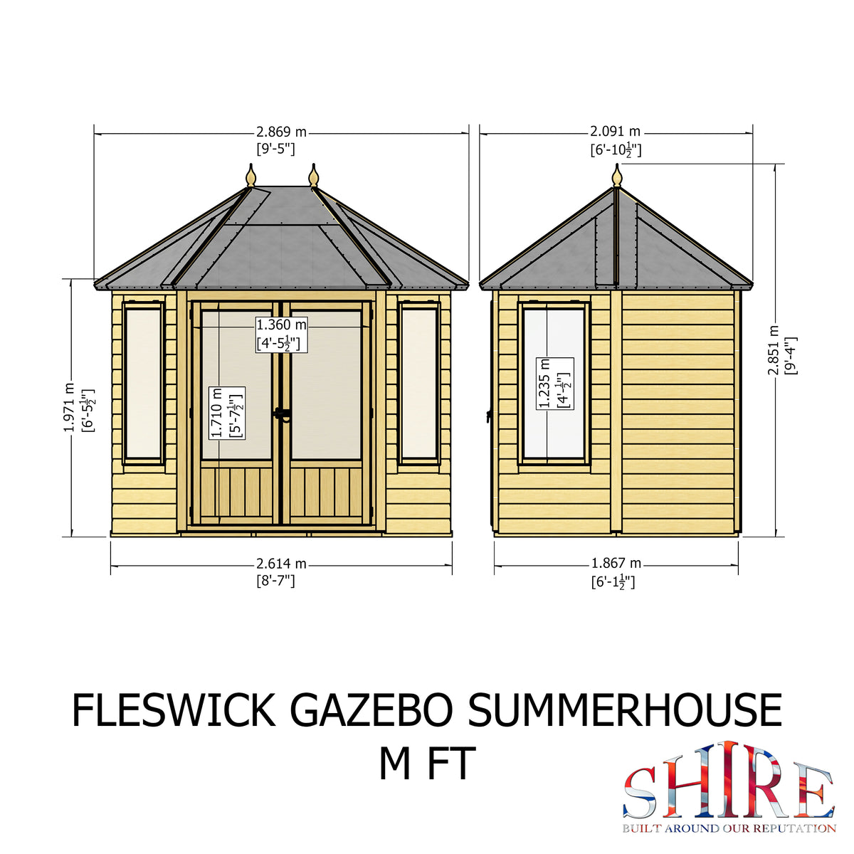 Shire 8x6 Fleswick Summerhouse FLES0807DSL-1AA