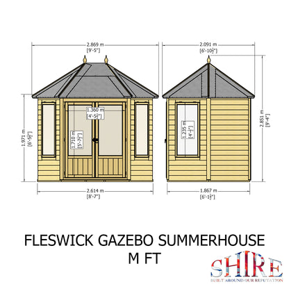Shire 8x6 Fleswick Summerhouse FLES0807DSL-1AA