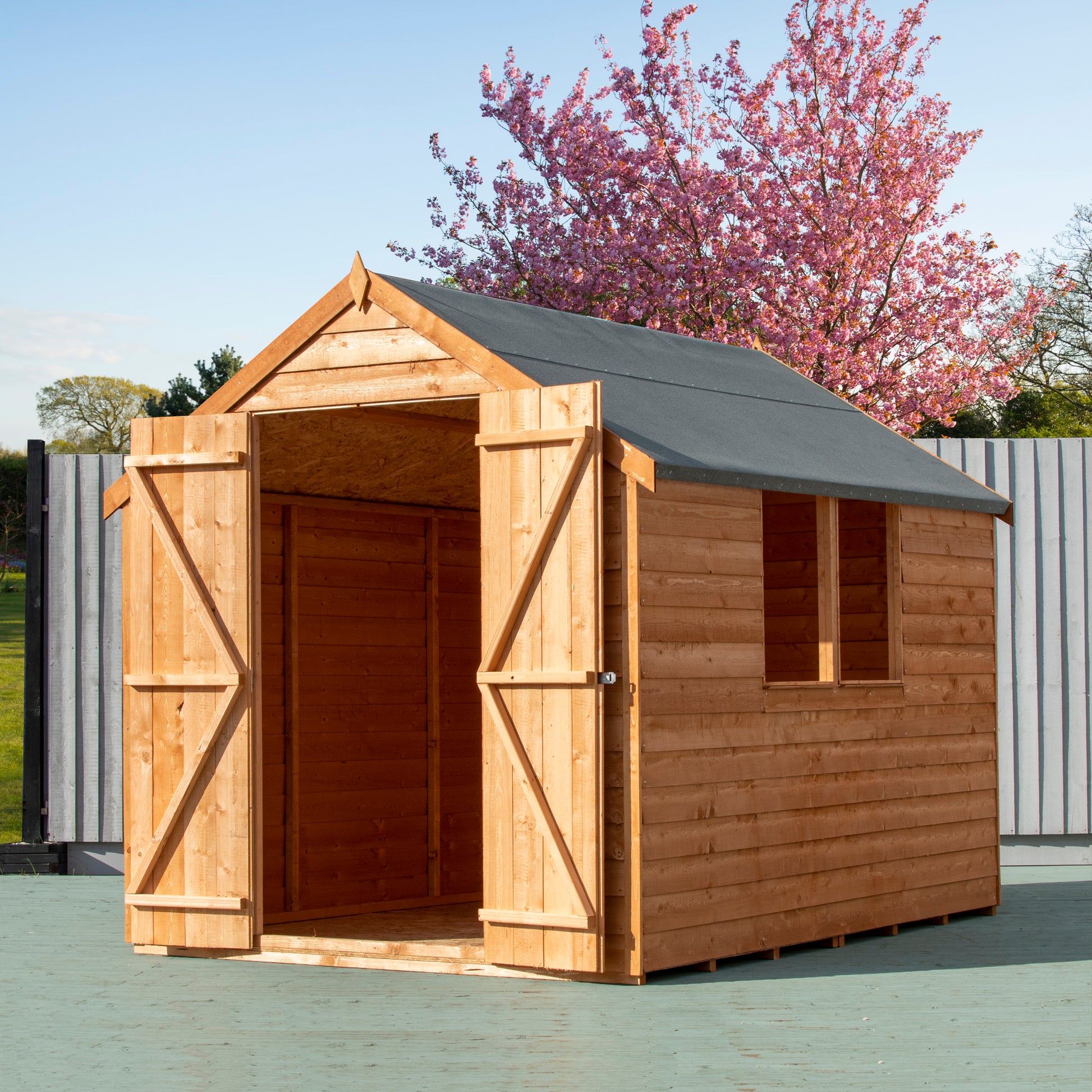 Shire 8x6 Overlap Double Door Shed with Window ODVW0806DOL-1AA