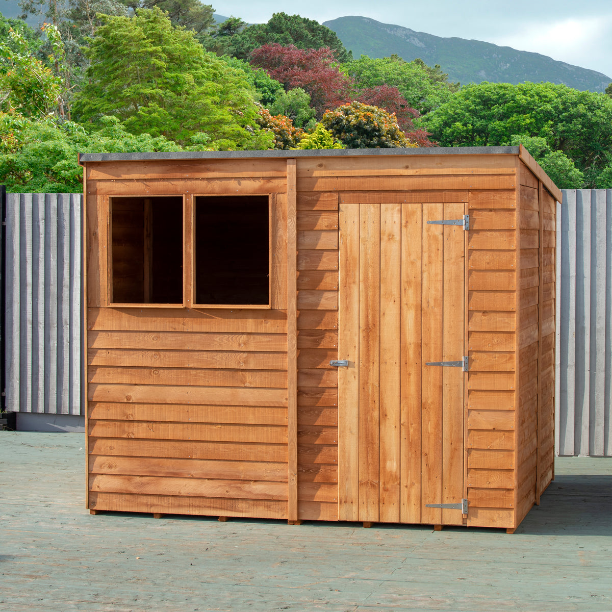 Shire 8x6 Overlap Single Door Pent Shed OVEP0806DOL-1AA