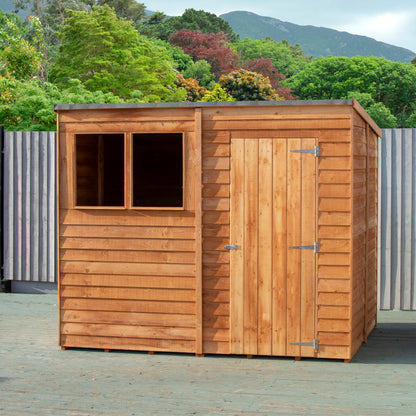 Shire 8x6 Overlap Single Door Pent Shed OVEP0806DOL-1AA