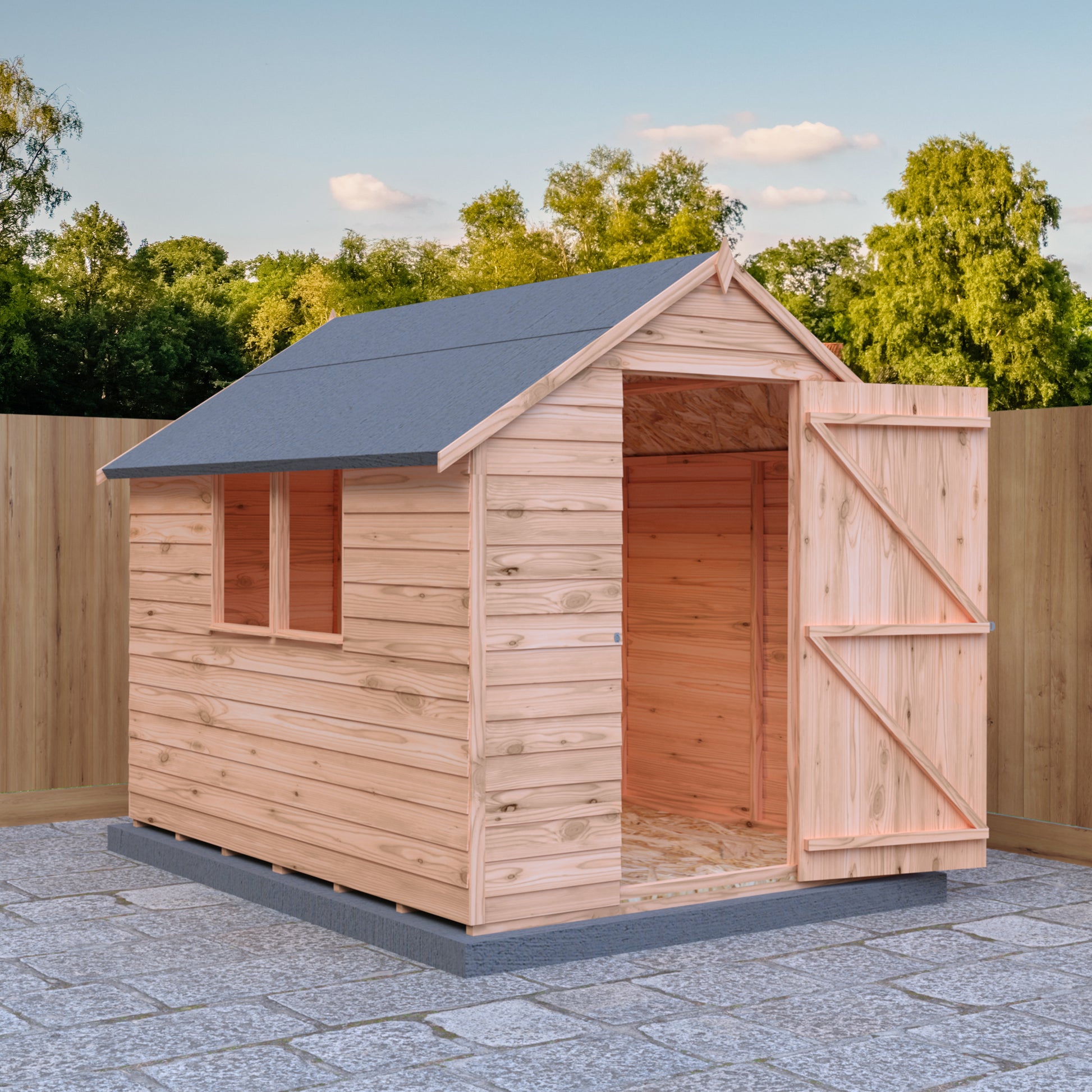 Shire 8x6 Overlap Single Door Shed with Window OVEW0806DOL-1AA