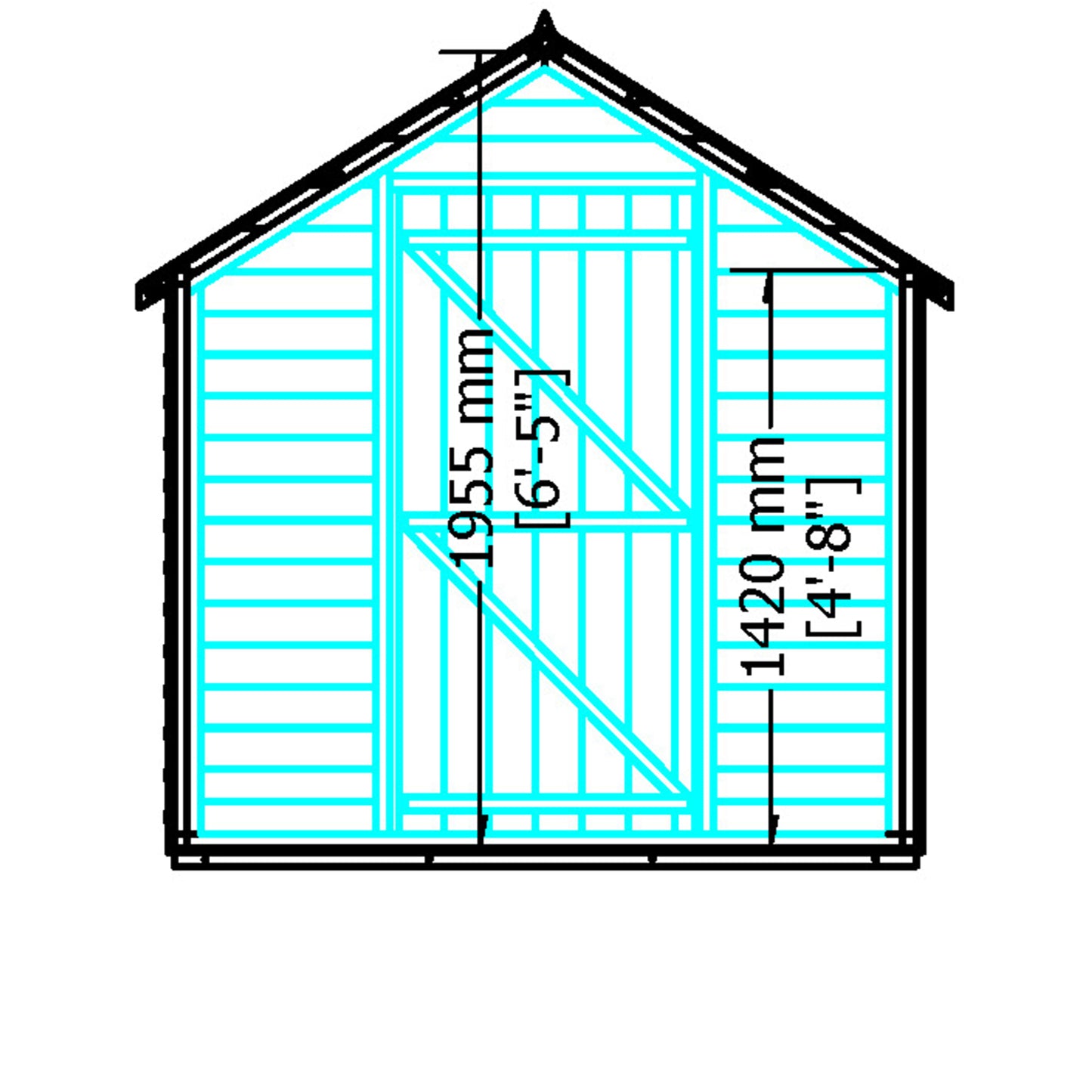 Shire 8x6 Single Door Overlap Pressure Treated Shed OVEV0806POL-1AA