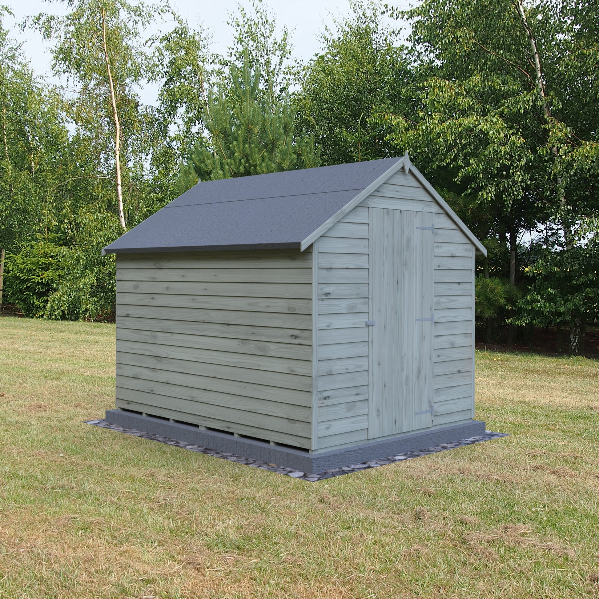 Shire 8x6 Single Door Overlap Pressure Treated Shed OVEV0806POL-1AA