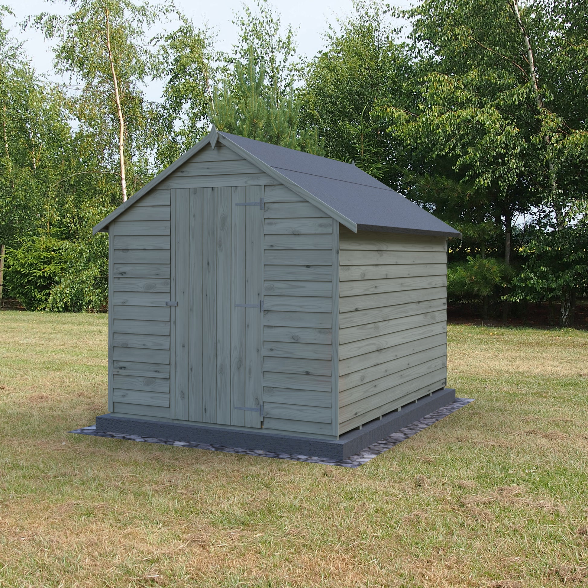 Shire 8x6 Single Door Overlap Pressure Treated Shed OVEV0806POL-1AA