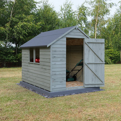 Shire 8x6 Single Door Overlap Pressure Treated Shed with Window OVSW0806POL-1AA