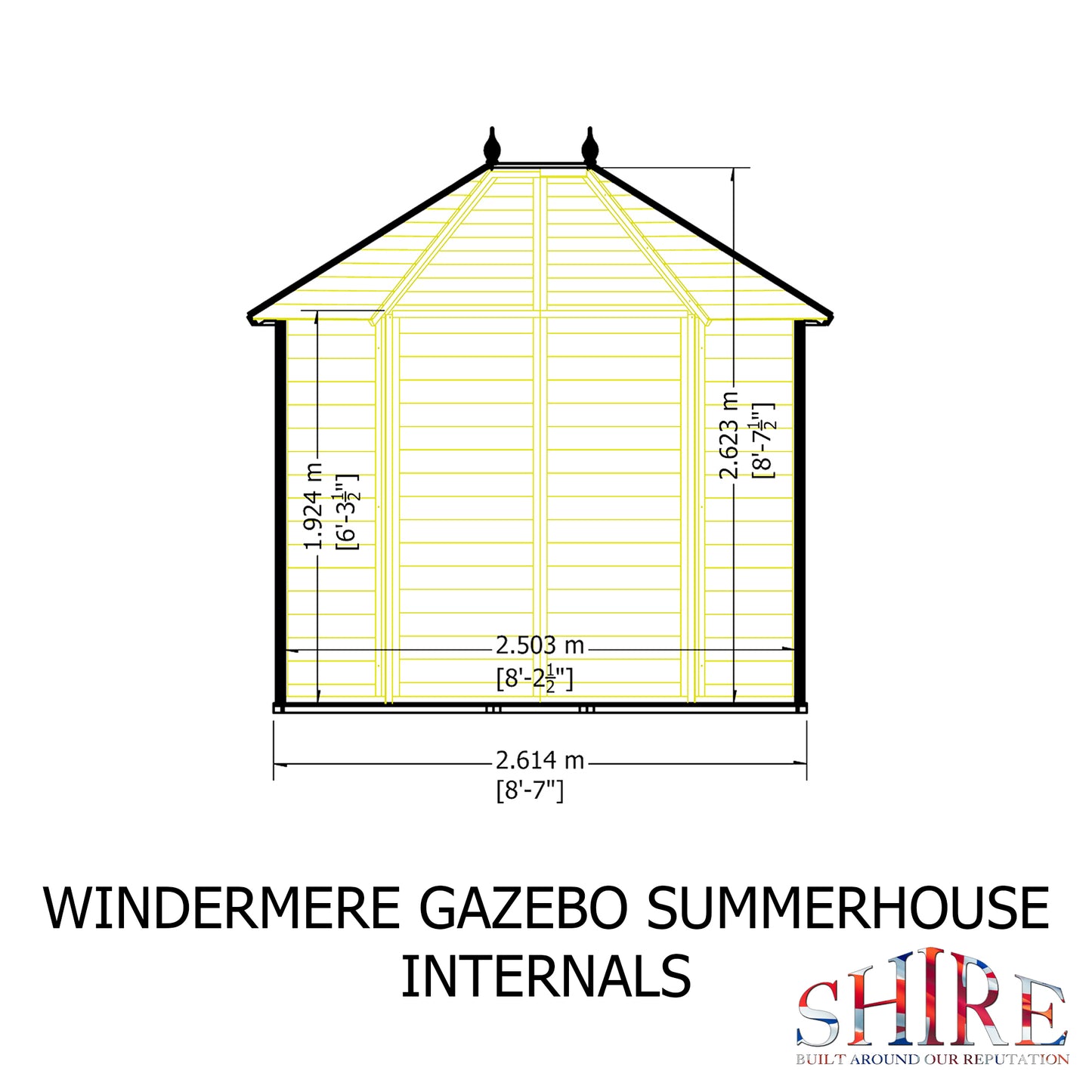 Shire 8x6 Windermere Summerhouse WIND0807DSL-1AA