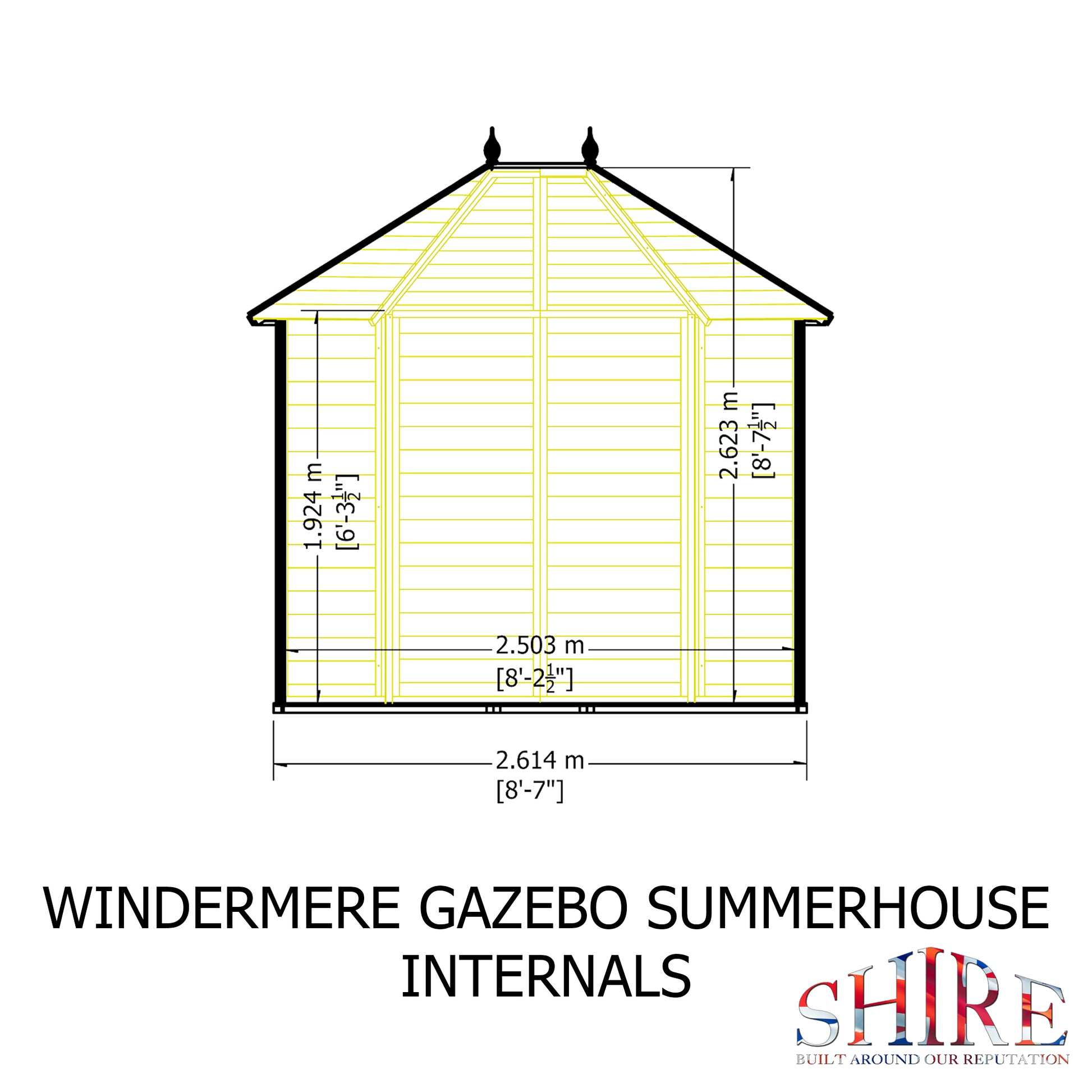 Shire 8x6 Windermere Summerhouse WIND0807DSL-1AA