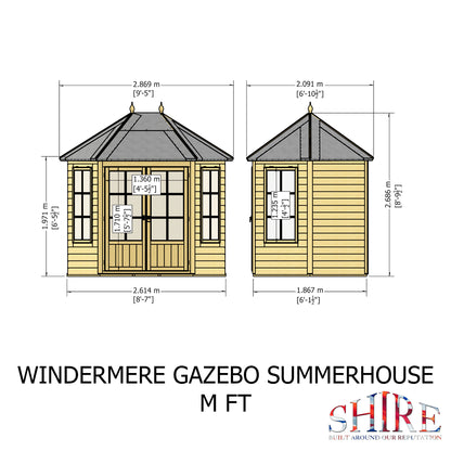 Shire 8x6 Windermere Summerhouse WIND0807DSL-1AA