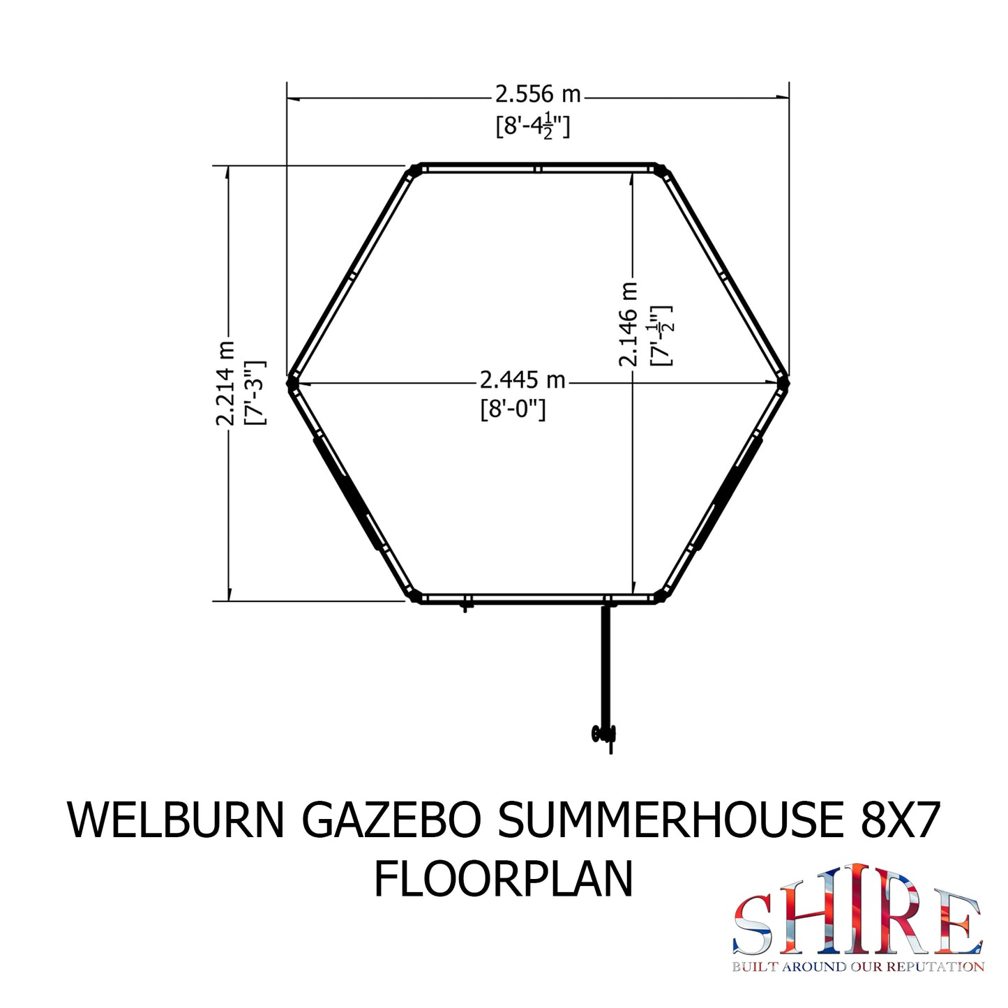 Shire 8x7 Welburn Summerhouse WELB0807DSL-1AA