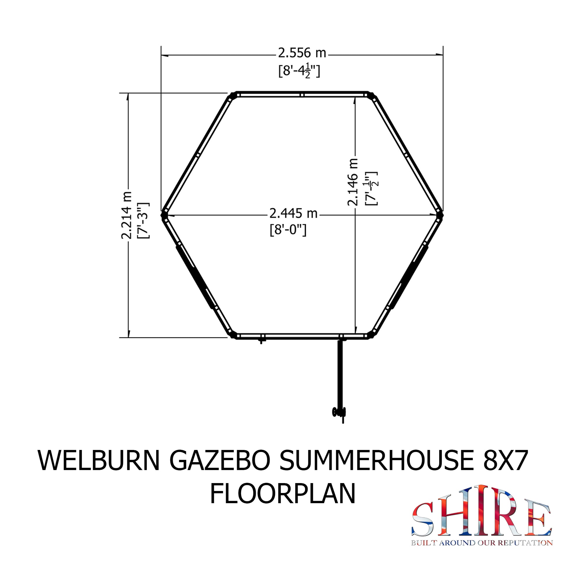Shire 8x7 Welburn Summerhouse WELB0807DSL-1AA