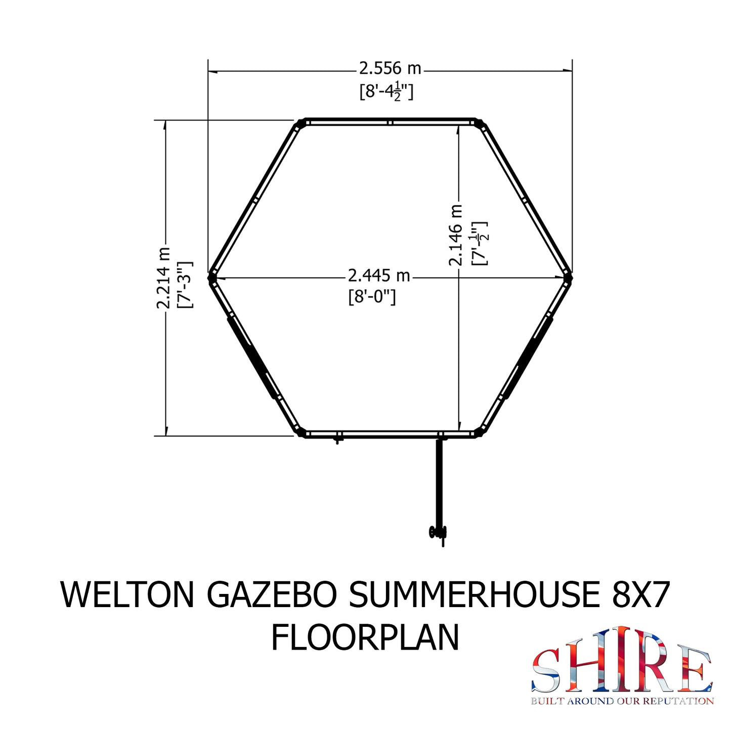 Shire 8x7 Welton Summerhouse WELT0807DSL-1AA