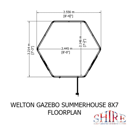 Shire 8x7 Welton Summerhouse WELT0807DSL-1AA