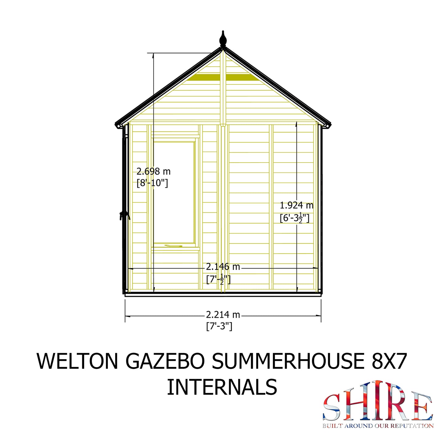 Shire 8x7 Welton Summerhouse WELT0807DSL-1AA