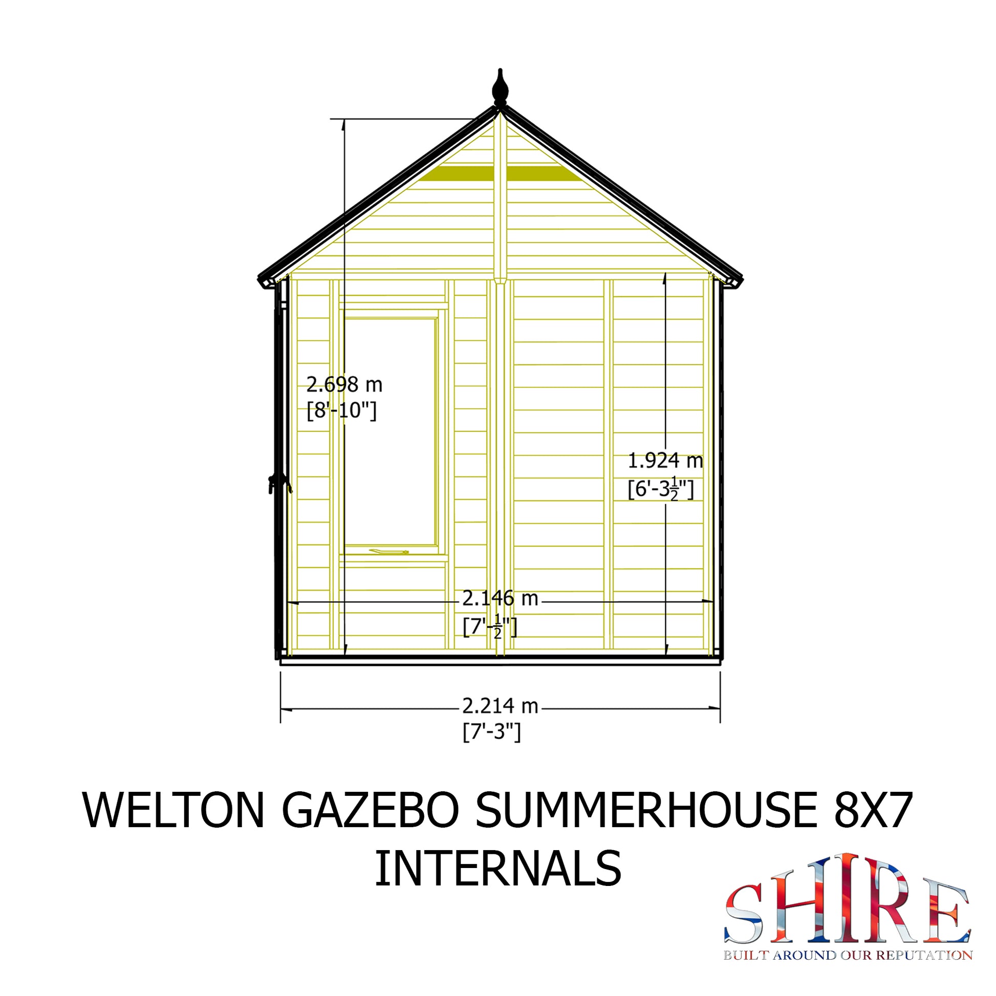 Shire 8x7 Welton Summerhouse WELT0807DSL-1AA