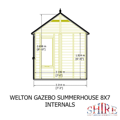 Shire 8x7 Welton Summerhouse WELT0807DSL-1AA