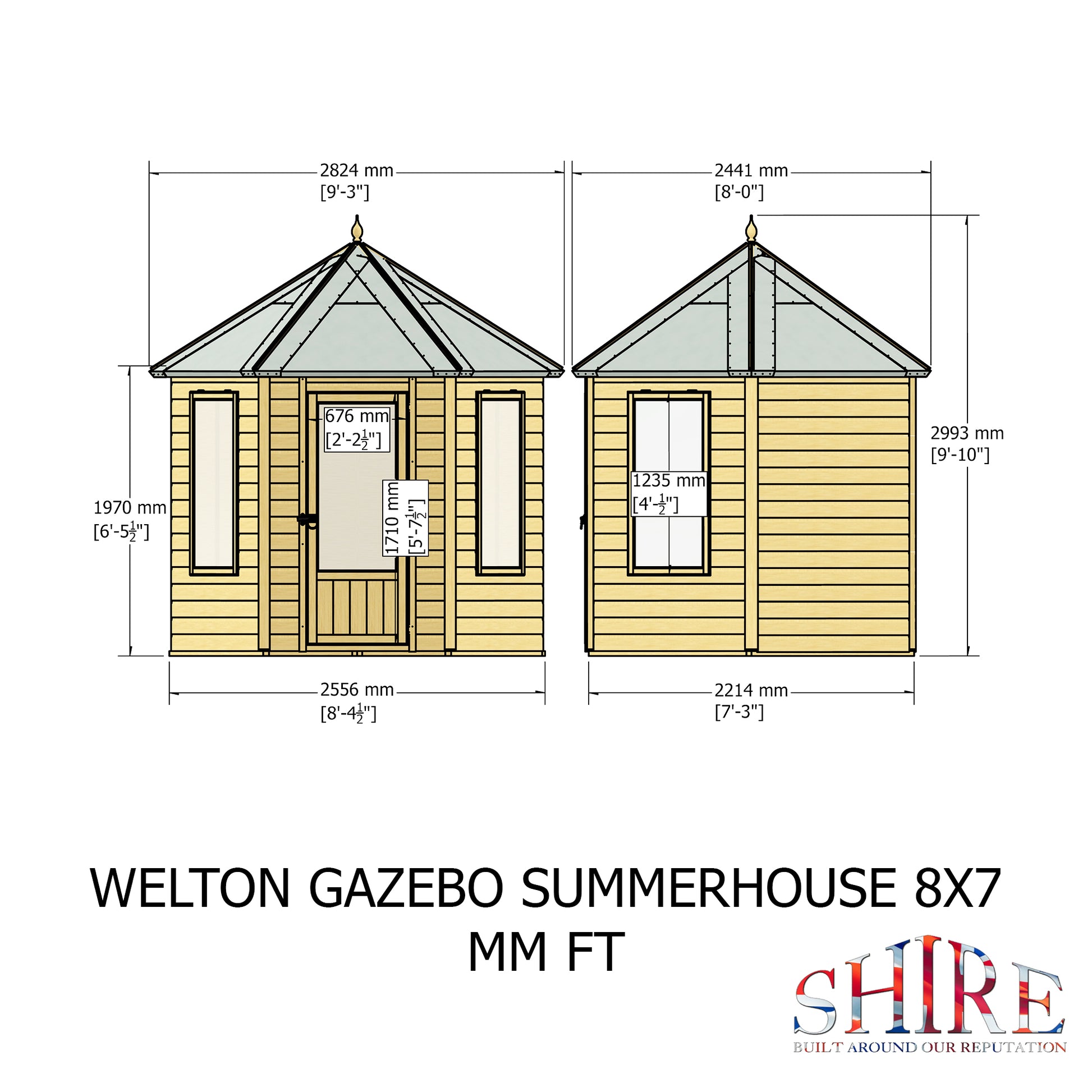 Shire 8x7 Welton Summerhouse WELT0807DSL-1AA