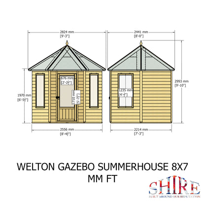 Shire 8x7 Welton Summerhouse WELT0807DSL-1AA
