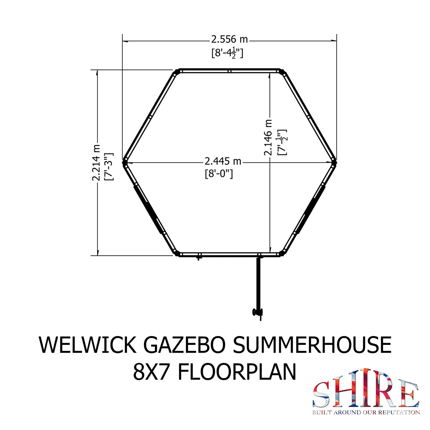 Shire 8x7 Welwick Summerhouse WELW0807DSL-1AA