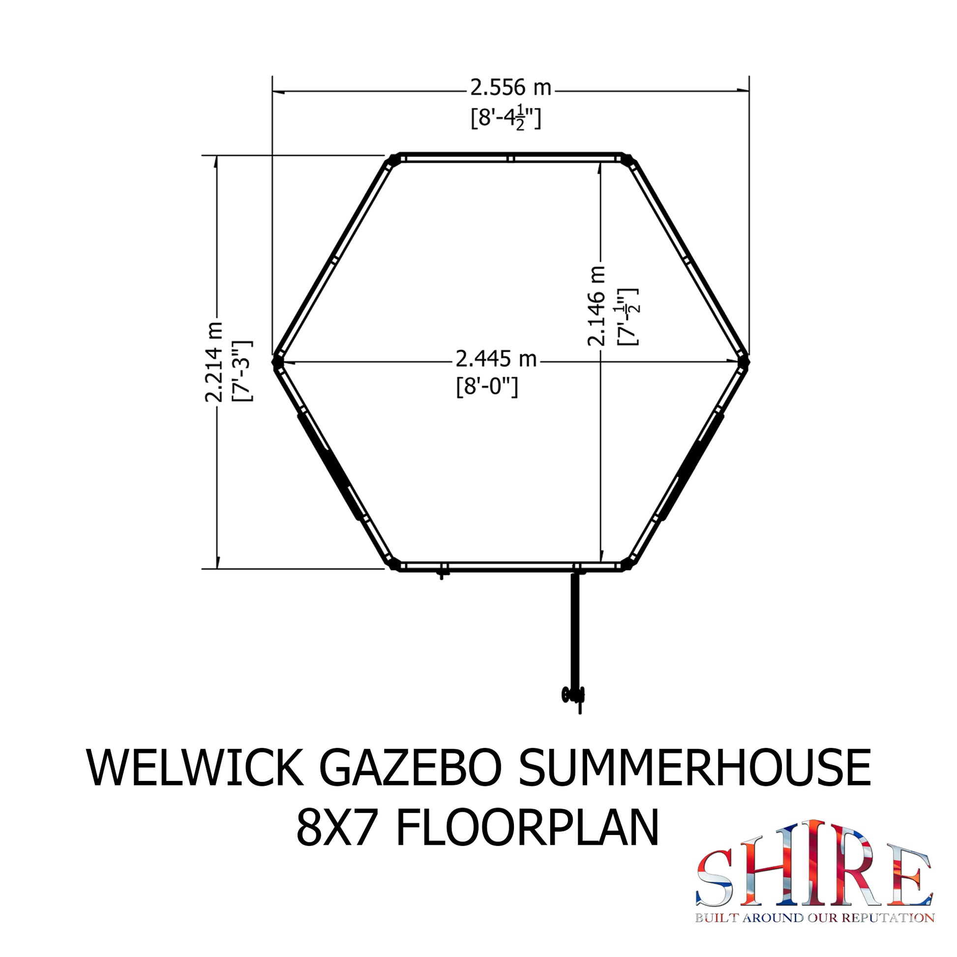 Shire 8x7 Welwick Summerhouse WELW0807DSL-1AA
