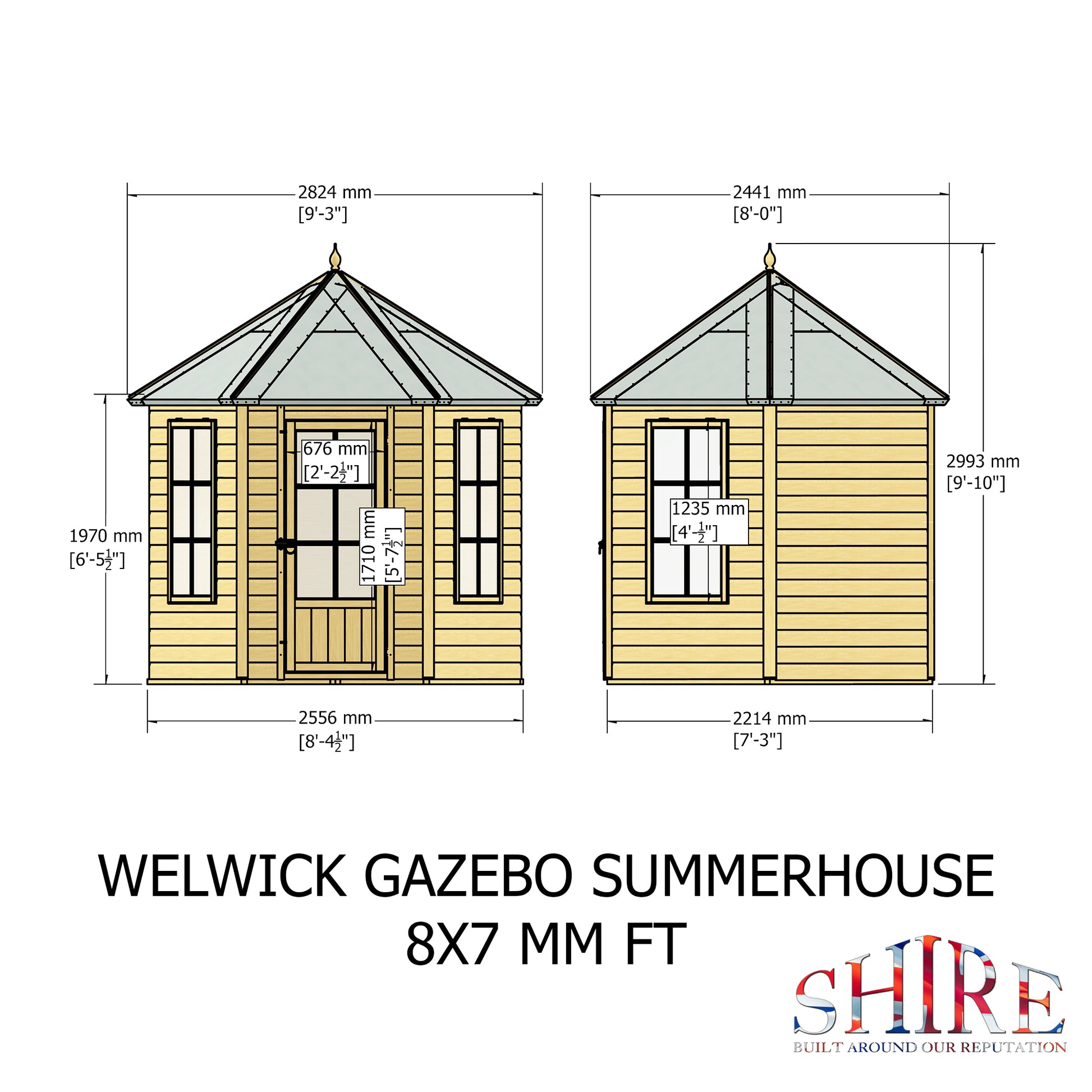 Shire 8x7 Welwick Summerhouse WELW0807DSL-1AA