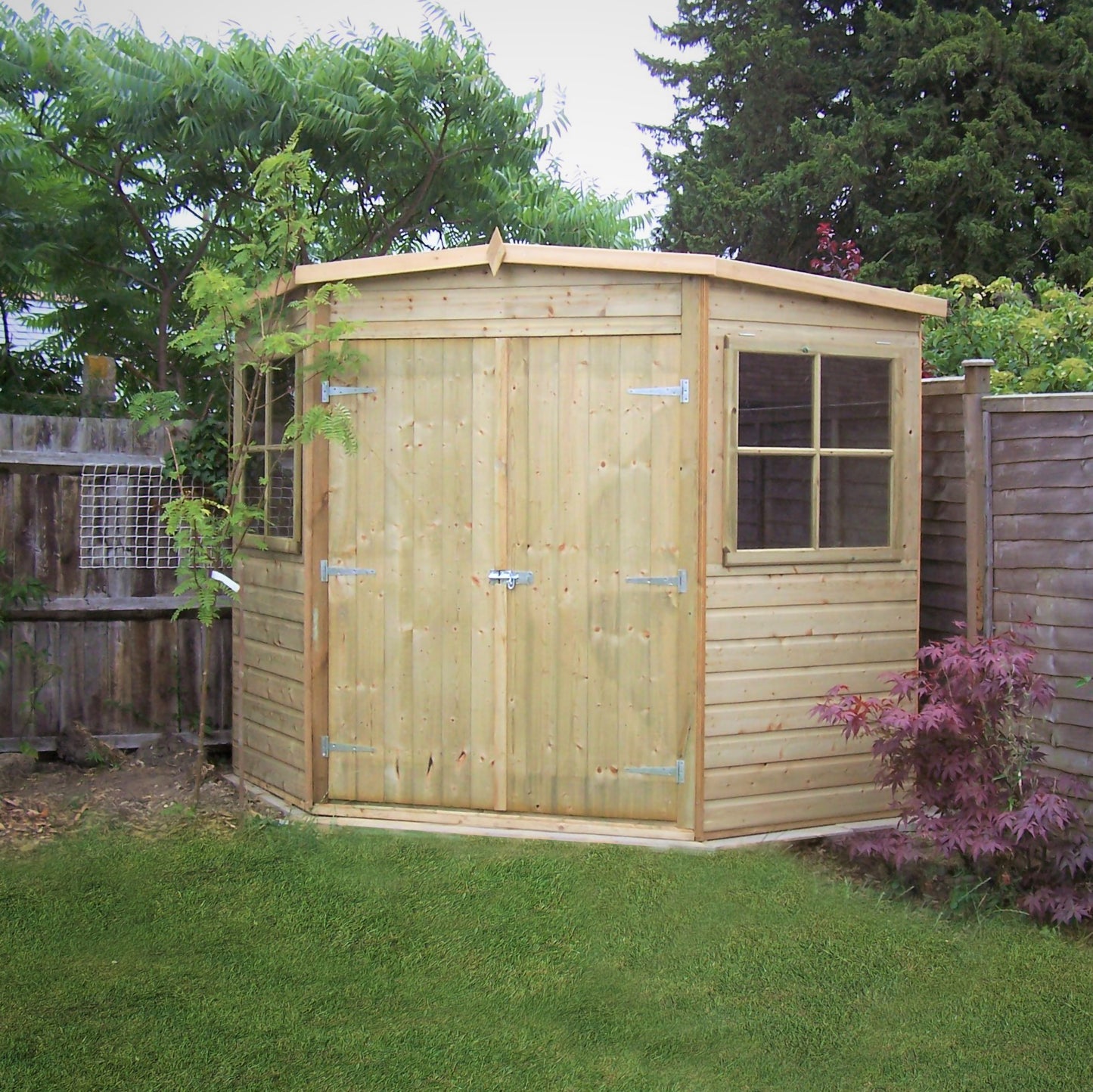 Shire 8x8 Double Door Corner Shed - Pressure Treated - CNRS0808PSL-1AA