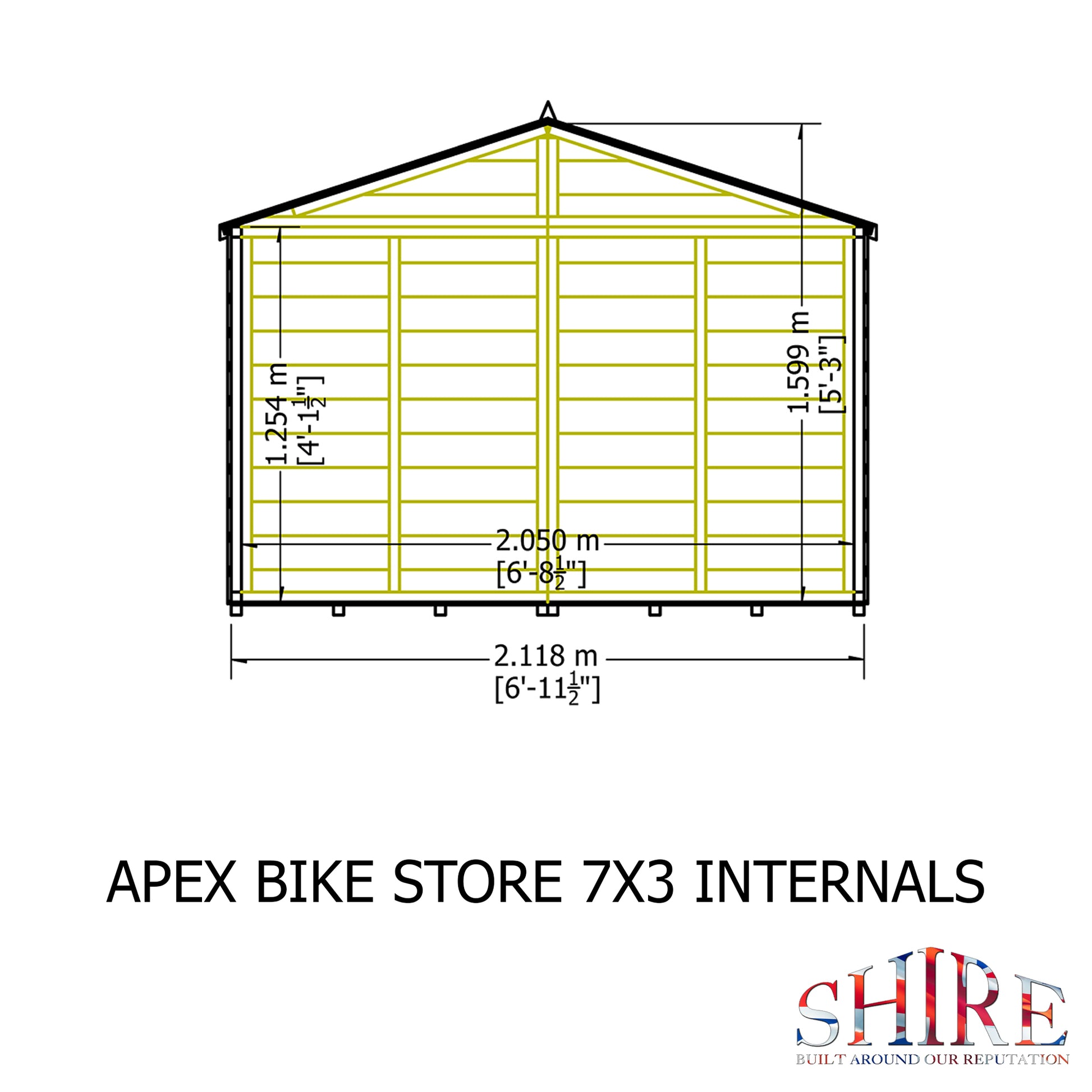 Shire Apex Bike Store Shiplap with floor BIAF0603DSL-1AA