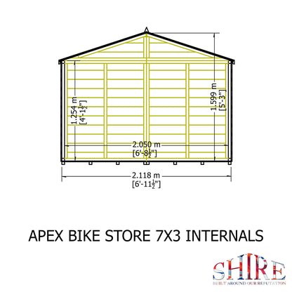 Shire Apex Bike Store Shiplap with floor BIAF0603DSL-1AA
