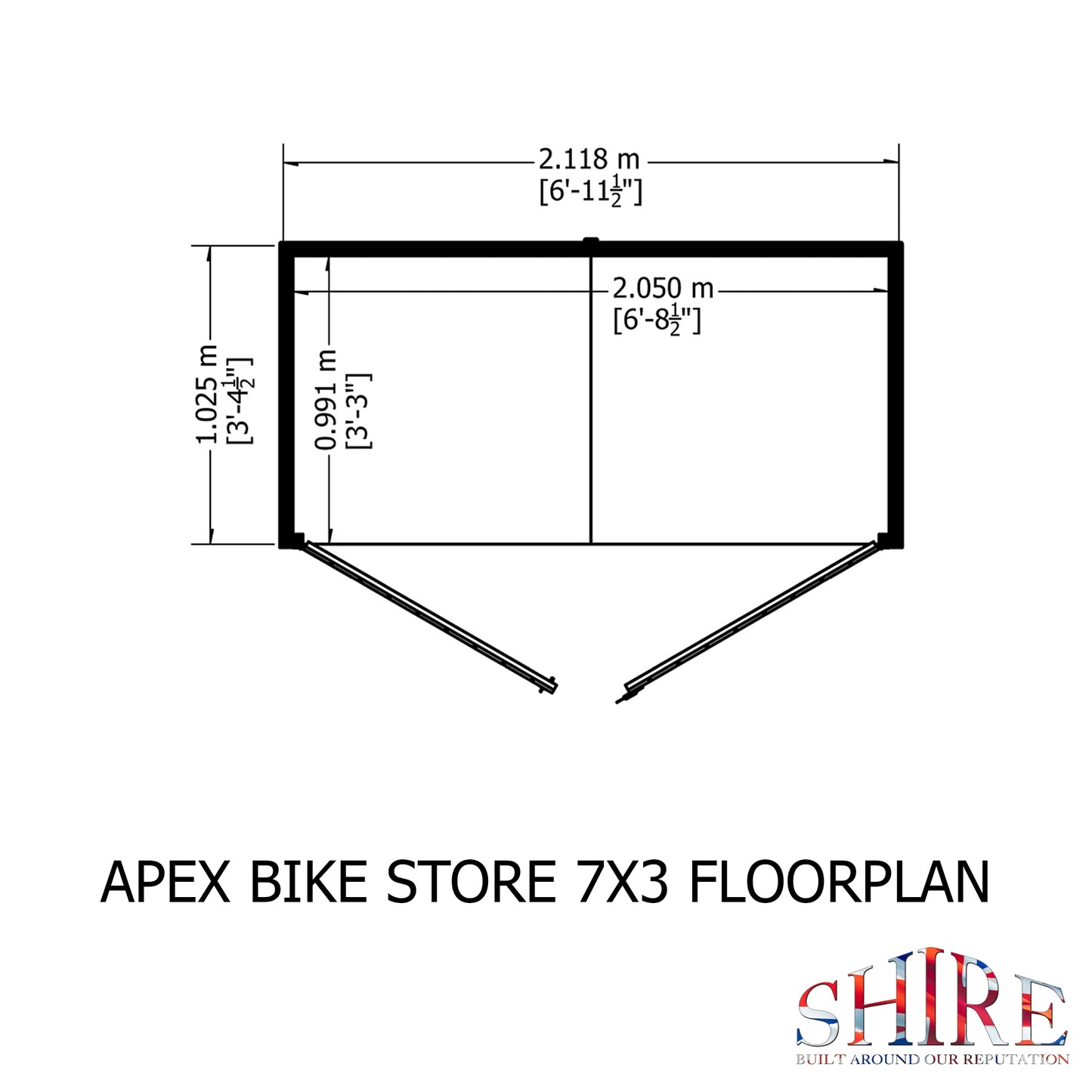 Shire Apex Bike Store Shiplap with floor BIAF0603DSL-1AA