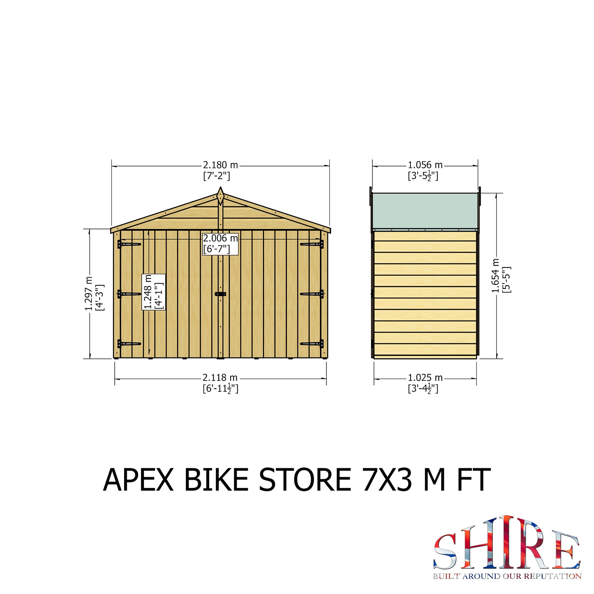 Shire Apex Bike Store Shiplap with floor BIAF0603DSL-1AA